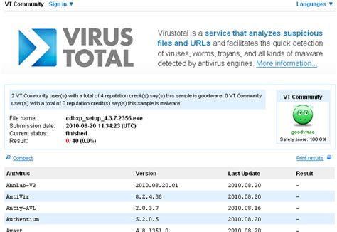 virusotal|Desktop Apps .